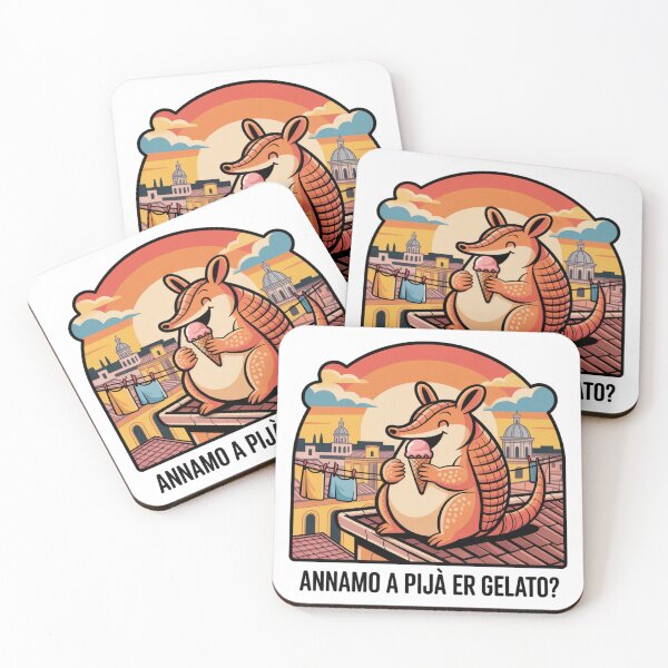 Item preview, Annamo a Pijà and Gelato Rome Armadillo Art designed and sold by LukaRealm.