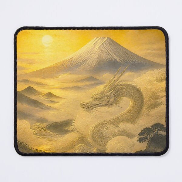 Item preview, Japanese Dragon Art – Celestial Dragon Rising Above Mount Fuji in Traditional Style designed and sold by kaxymax.