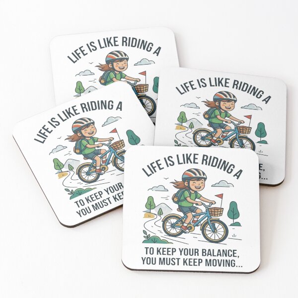 Item preview, Life Is Like Riding a Bicycle Motivational Quote by Albert Einstein designed and sold by pensational.