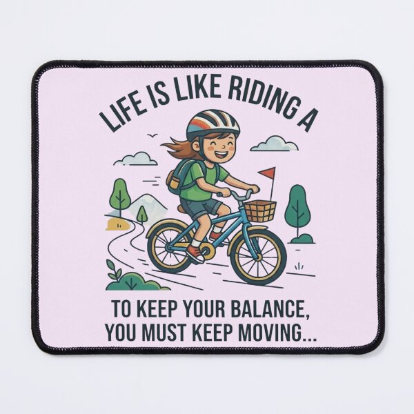 Item preview, Life Is Like Riding a Bicycle Motivational Quote by Albert Einstein designed and sold by pensational.
