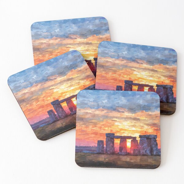 Item preview, The Solstice Dawn | Stonehenge Sunrise and Sacred Landscape Art designed and sold by Stoneflower-Art.