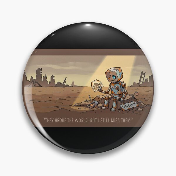 Item preview, They Broke The World - Sad Retro Robot designed and sold by mAXiBoOM.