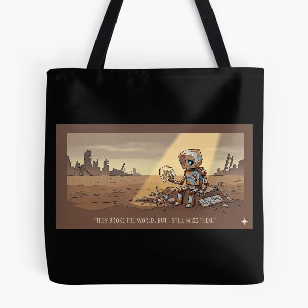 Item preview, They Broke The World - Sad Retro Robot designed and sold by mAXiBoOM.