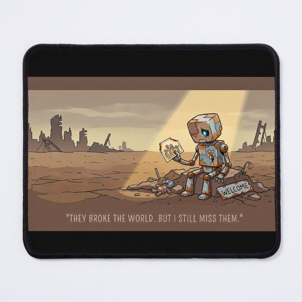 Item preview, They Broke The World - Sad Retro Robot designed and sold by mAXiBoOM.