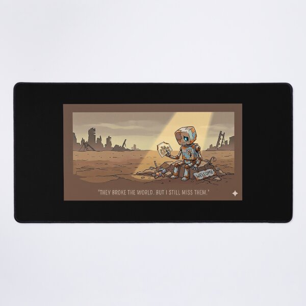 Item preview, They Broke The World - Sad Retro Robot designed and sold by mAXiBoOM.