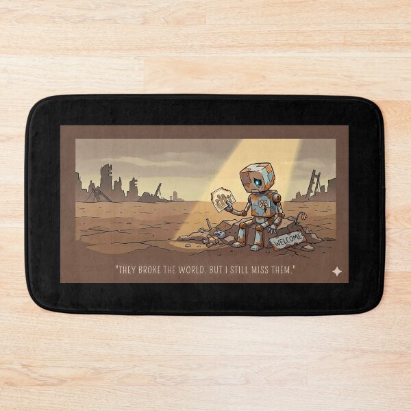 Item preview, They Broke The World - Sad Retro Robot designed and sold by mAXiBoOM.