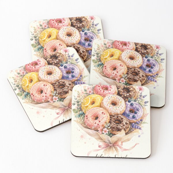 Item preview, Watercolor Donut Bouquet Wall Art Poster designed and sold by konkapo00.