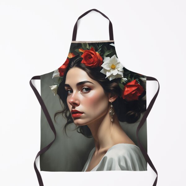 Item preview, Woman with flowers wall art print designed and sold by MK26Designs.