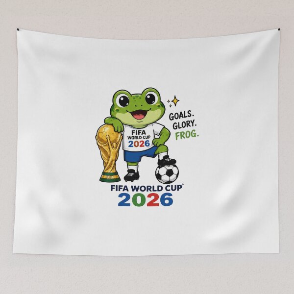 Item preview, goals glory frog with fifa world cup shield design stickers ! "Goals & Glory: The Ultimate World Cup Frog Sticker! ?⚽?" "World Cup Soccer Frog Sticker | Goals Glory FIFA Shield Design" designed and sold by Ulikedigital14.