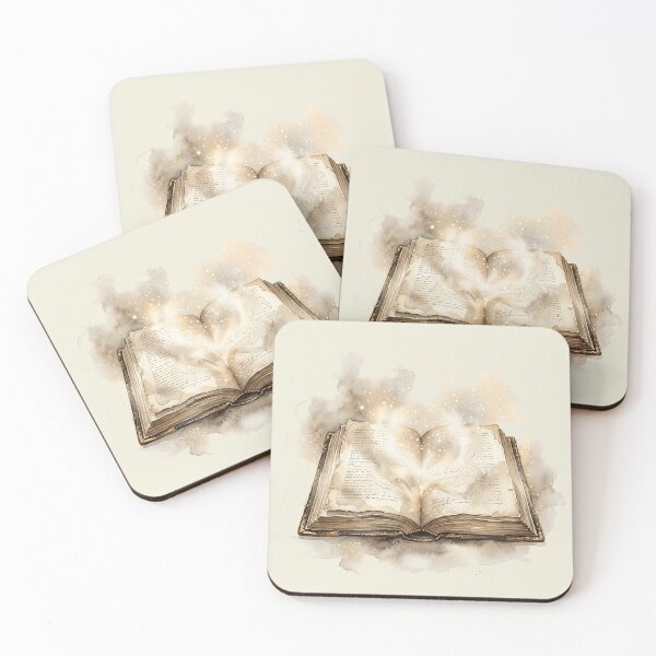 Item preview, The Story Within: Glowing Open Book Watercolor Illustration designed and sold by GrabaHuk.