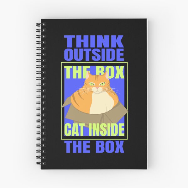 Item preview, Think Outside the Box Cat Inside the Box designed and sold by Scolliecat.