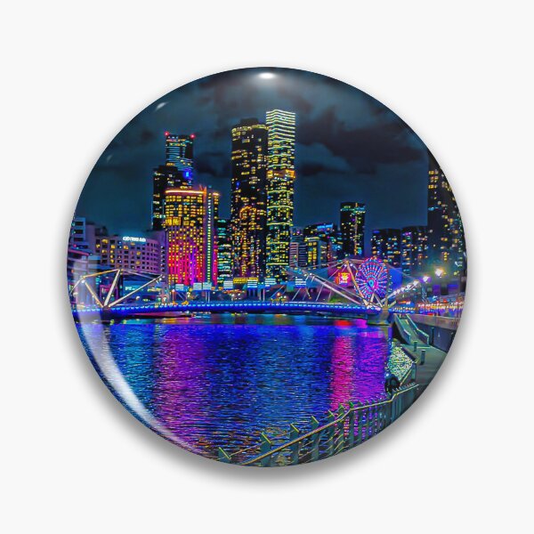 Item preview, View to Seafarers Bridge and Southbank - Melbourne, Victoria, Australia designed and sold by Steven Jodoin.