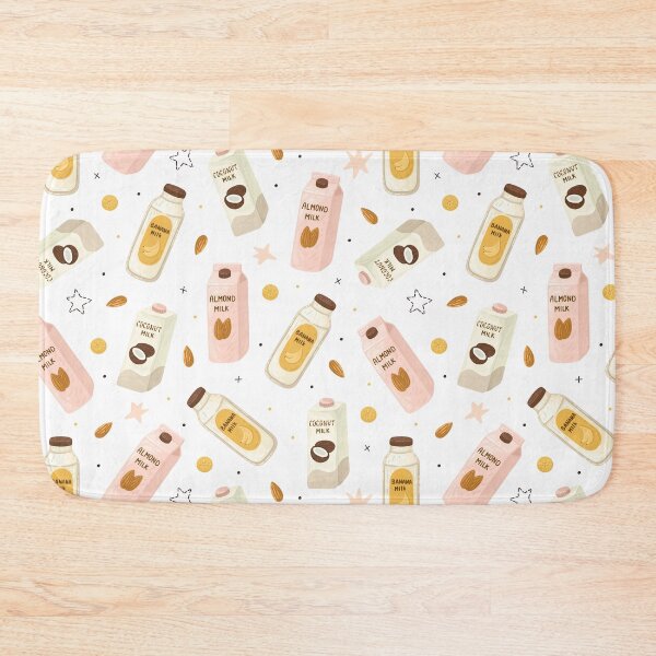 Item preview, Cute Seamless Pattern with Almond, Coconut, and Banana Milk. designed and sold by creativecornr.