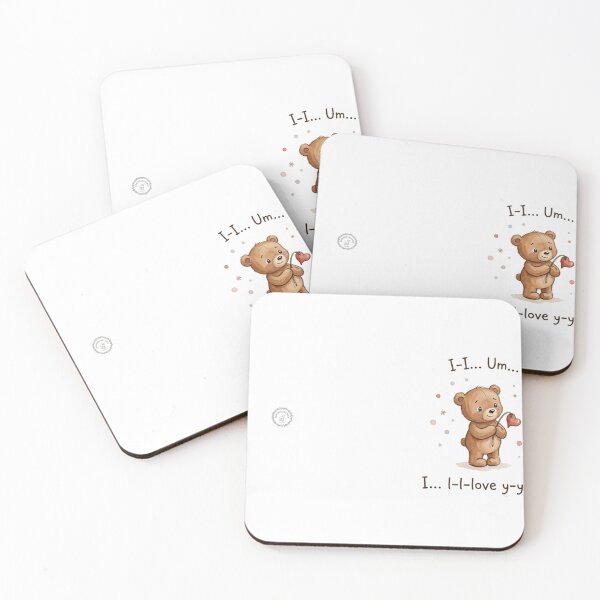 Item preview, Cute Shy Bear Confession Love Card designed and sold by YunsCozyCorner.