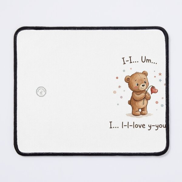 Item preview, Cute Shy Bear Confession Love Card designed and sold by YunsCozyCorner.