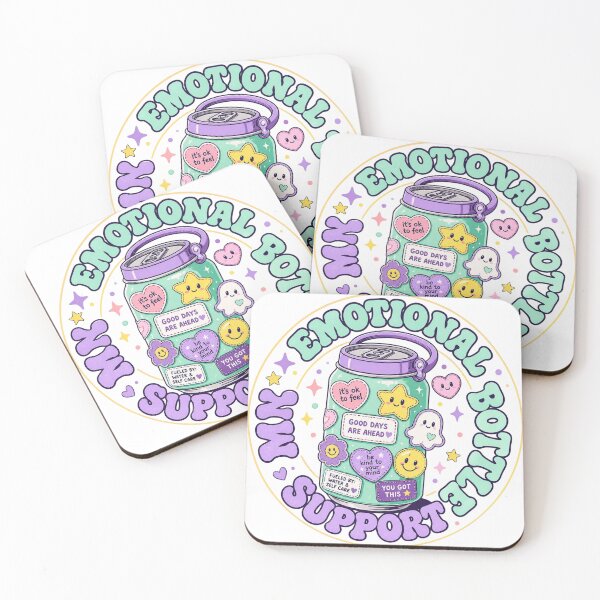 Item preview, Emotional Support Bottle Cute Kawaii Self Care Sticker | Pastel Mental Health Design designed and sold by Timeless Junction.