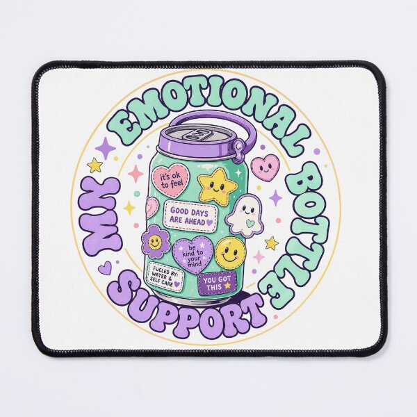 Item preview, Emotional Support Bottle Cute Kawaii Self Care Sticker | Pastel Mental Health Design designed and sold by Timeless Junction.