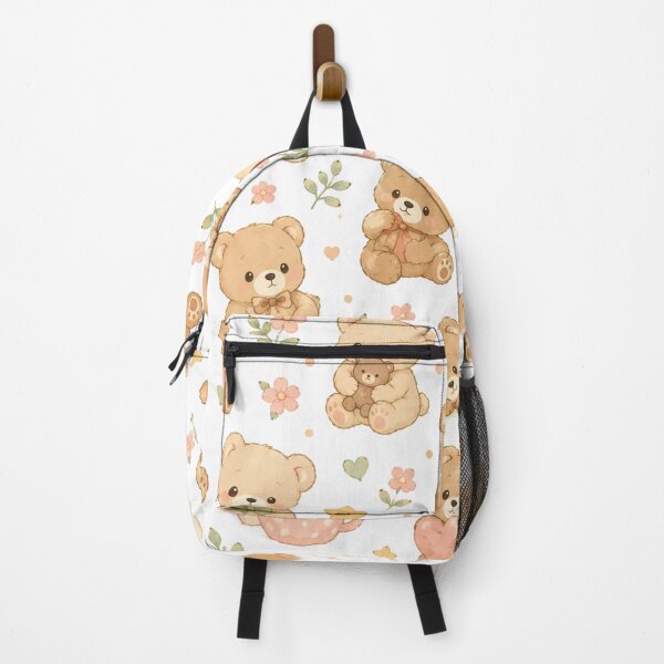 Item preview, Cute Pastel Teddy Bear Floral Seamless Pattern designed and sold by Seculinator.