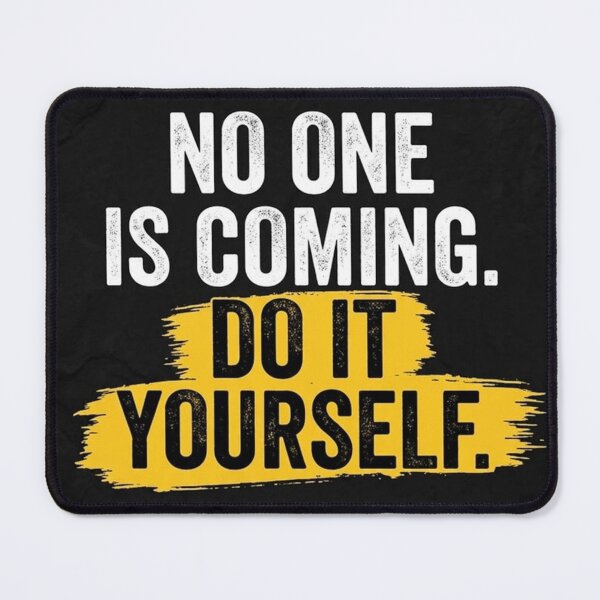 Item preview, No One Is Coming Do It Yourself Motivational Quote designed and sold by JossDesign15.