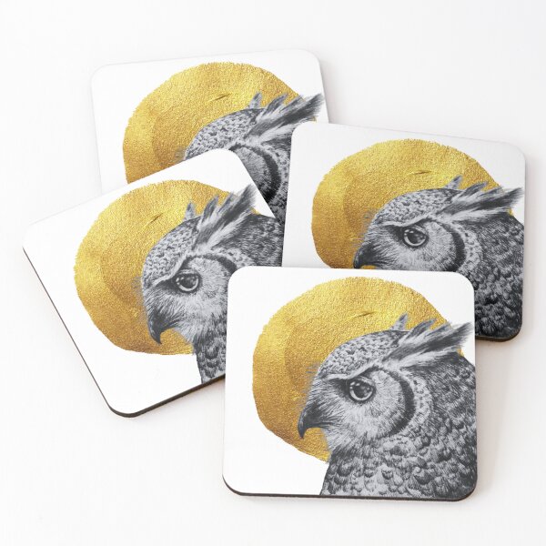 Item preview, Owl with golden moon designed and sold by Sternentor Atelier.