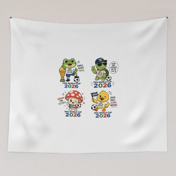 Item preview, Meet the Cutest Squad Ready for the 2026 FIFA World Cup! 2026 FIFA World Cup Celebration: Cartoon Frog, Turtle & Duck Squad! ⚽️ designed and sold by Ulikedigital14.