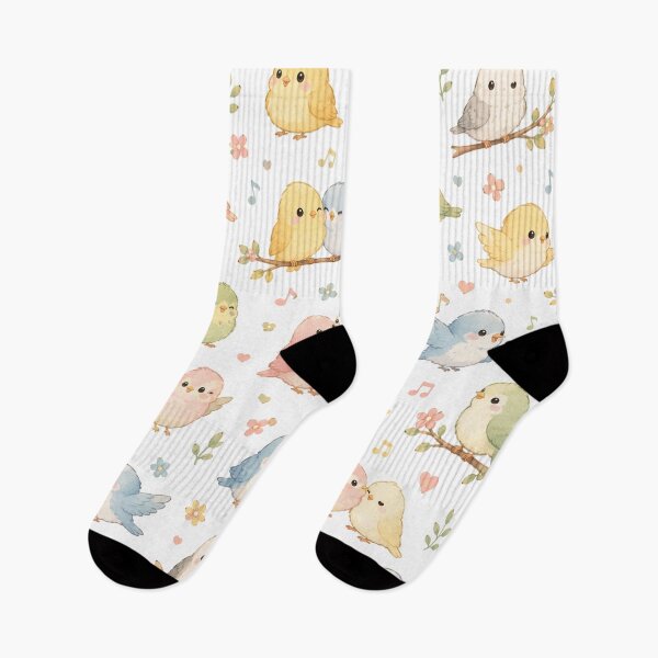Item preview, Cute Kawaii Pastel Bird Floral Seamless Pattern designed and sold by Seculinator.