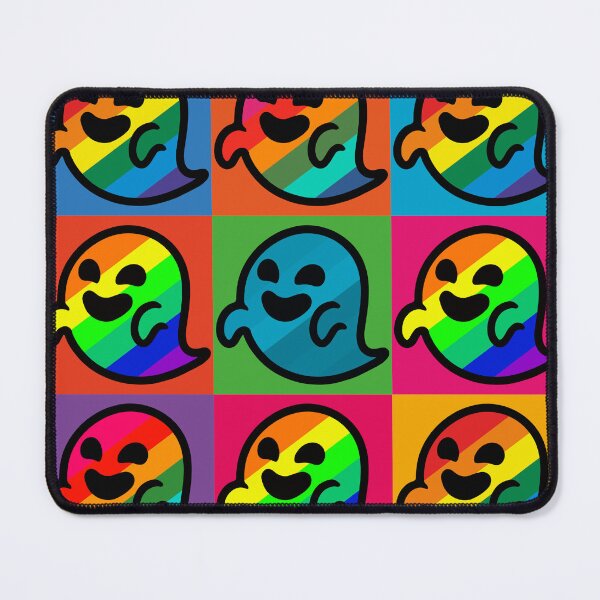 Item preview, Square of colorful ghosts designed and sold by labelia.