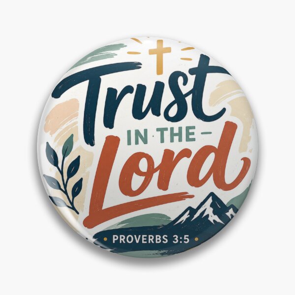 Item preview, Trust In The Lord Proverbs 3 5 Christian Sticker designed and sold by Omanut Studio — By Ashwin..