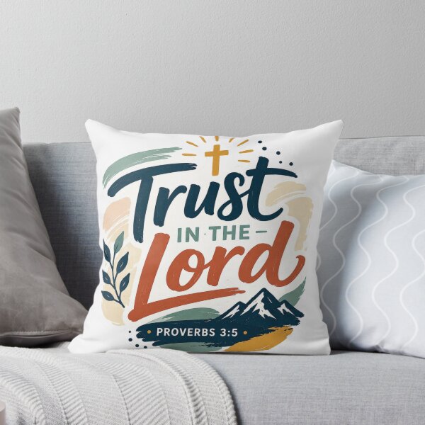 Item preview, Trust In The Lord Proverbs 3 5 Christian Sticker designed and sold by Omanut Studio — By Ashwin..