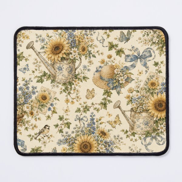 Item preview, Late Summer Sunflower Cottage Garden – Vintage Watercolor Pattern designed and sold by OpenDreamArts.