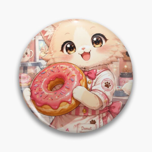 Item preview, Sweet Donut Cat Baker Mascot designed and sold by konkapo00.