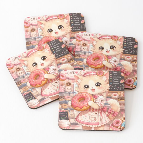 Item preview, Sweet Donut Cat Baker Mascot designed and sold by konkapo00.