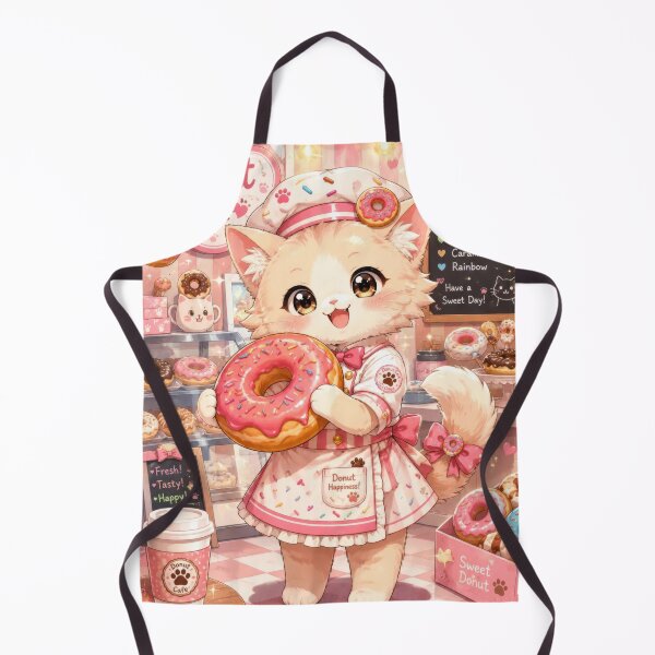 Item preview, Sweet Donut Cat Baker Mascot designed and sold by konkapo00.