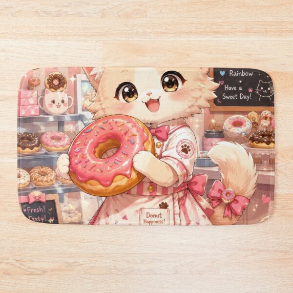 Item preview, Sweet Donut Cat Baker Mascot designed and sold by konkapo00.