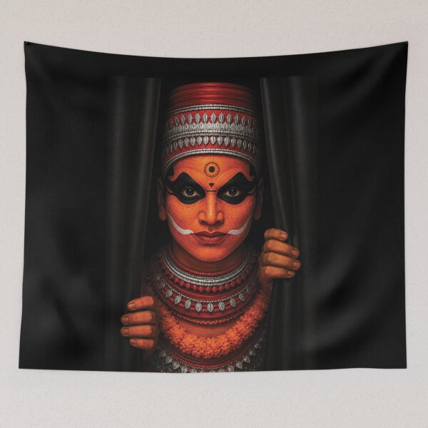 Item preview, Traditional Kathakali Performer Portrait Art designed and sold by myJPEG.
