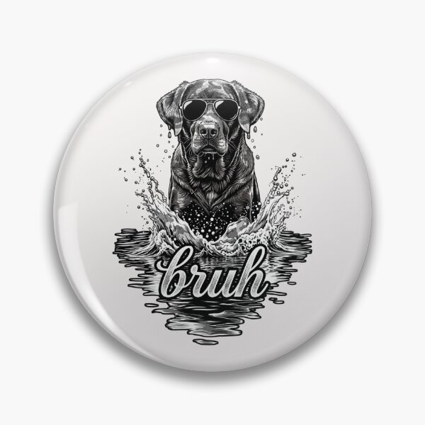 Item preview, Bruh - Cool Black Lab in Sunglasses Splashing designed and sold by Muse Merch.