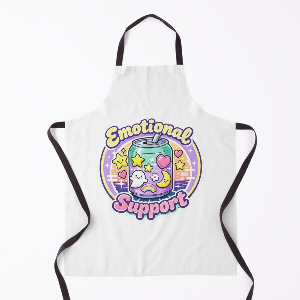 Item preview, Emotional Support Soda Bottle with Cute Cartoon Patches Sticker   designed and sold by Timeless Junction.