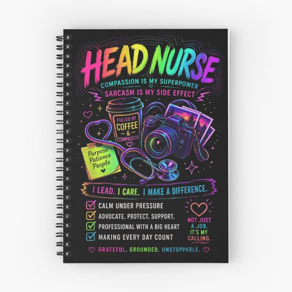 Item preview, Head Nurse Compassion Is My Superpower Sarcasm Is My Side Effect Neon designed and sold by PhocoNibict.