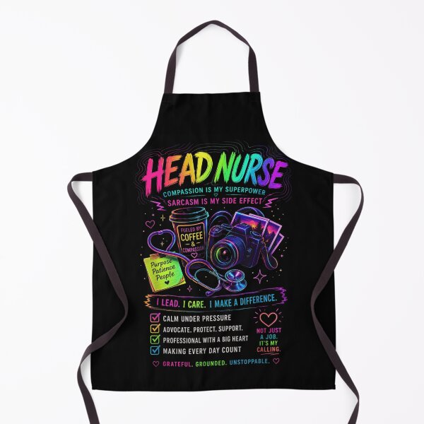 Item preview, Head Nurse Compassion Is My Superpower Sarcasm Is My Side Effect Neon designed and sold by PhocoNibict.