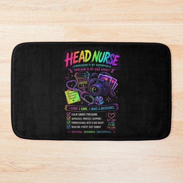 Item preview, Head Nurse Compassion Is My Superpower Sarcasm Is My Side Effect Neon designed and sold by PhocoNibict.