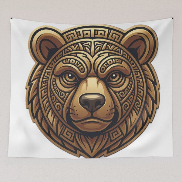 Item preview, Mayan Bear Face designed and sold by Kirrindy Designs.