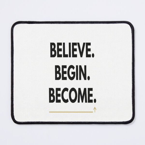 Item preview, Believe Begin Become Minimalist Motivational Typography Quote designed and sold by JeyaMMstores.