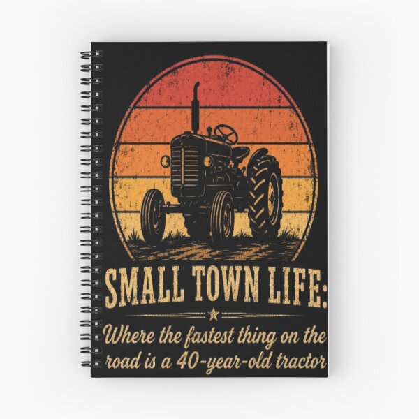 Item preview, Funny Small Town Life Fastest Thing 40 Year Old Tractor Vintage Retro T-Shirt designed and sold by ElkasDesign.
