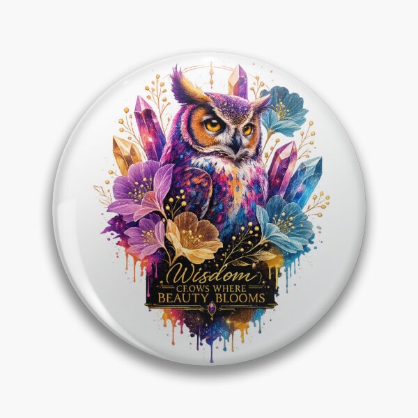 Item preview, Colorful Owl Crystal Flowers  designed and sold by DesignByKhayal.