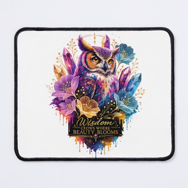 Item preview, Colorful Owl Crystal Flowers  designed and sold by DesignByKhayal.