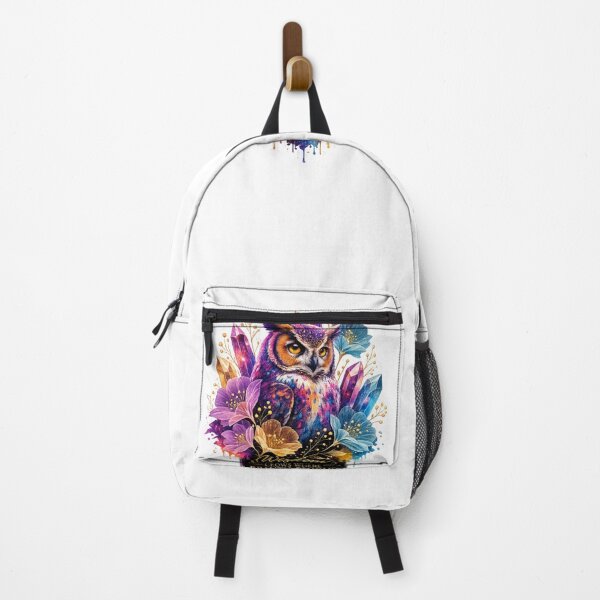 Item preview, Colorful Owl Crystal Flowers  designed and sold by DesignByKhayal.