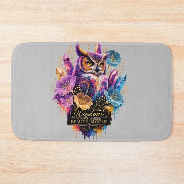 Item preview, Colorful Owl Crystal Flowers  designed and sold by DesignByKhayal.