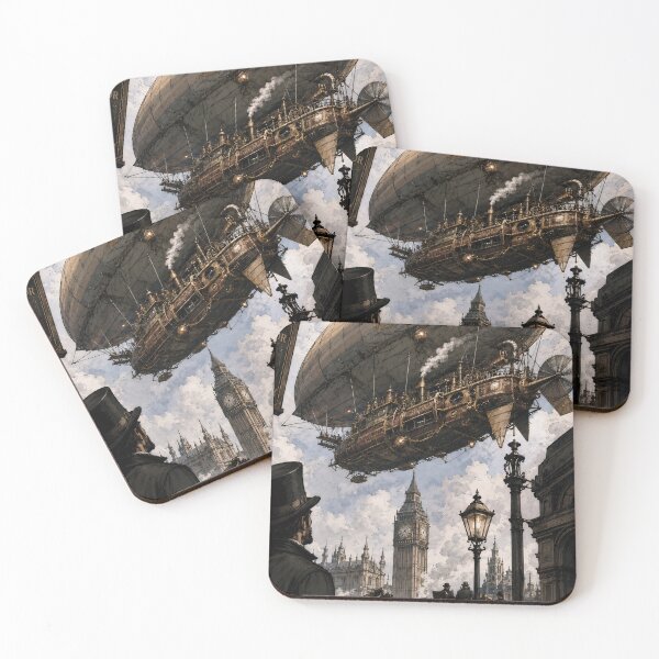 Item preview, Airship over London designed and sold by Island Art Studios.