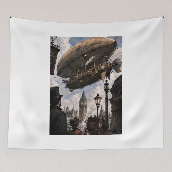 Item preview, Airship over London designed and sold by Island Art Studios.