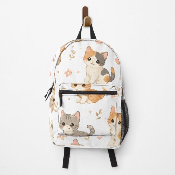 Item preview, Cute Kawaii Calico Ginger Kitten Seamless Pattern designed and sold by Seculinator.